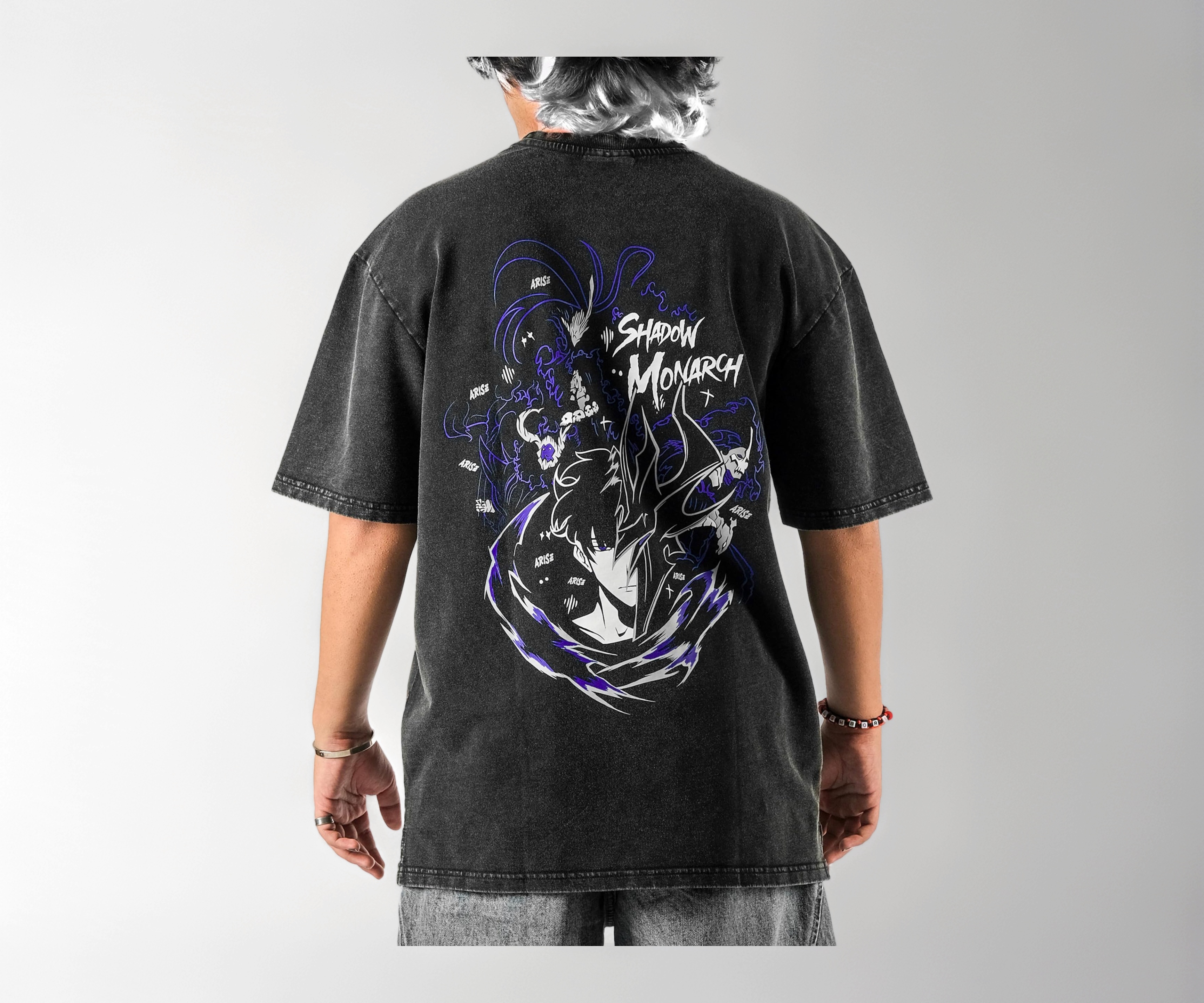 Buy ComicSense.xyz Unisex Anime Oversized Stone Washed T Shirts